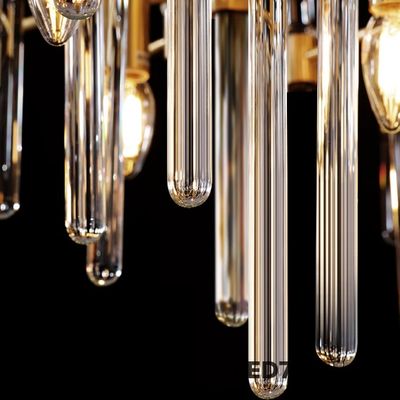 Loft Industry Modern - Tube Bunch Chandelier